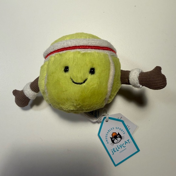 Jellycat Amuseables Tennis Ball Plush - Lime Green - Picture 2 of 3